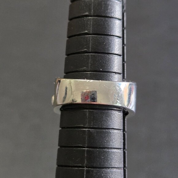 Chunky Stainless Steel Multi Gemstone Statement Ring Size 7 - Picture 4 of 6